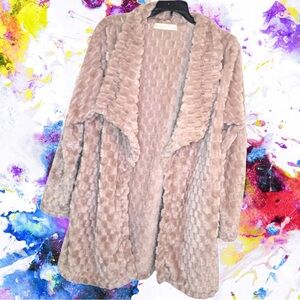 Cozy Textured Faux Fur Jacket